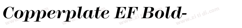 Copperplate EF Bold字体转换